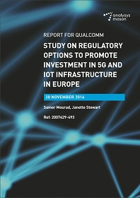 Study on regulatory options to promote investment in 5G and IoT infrastructure in Europe